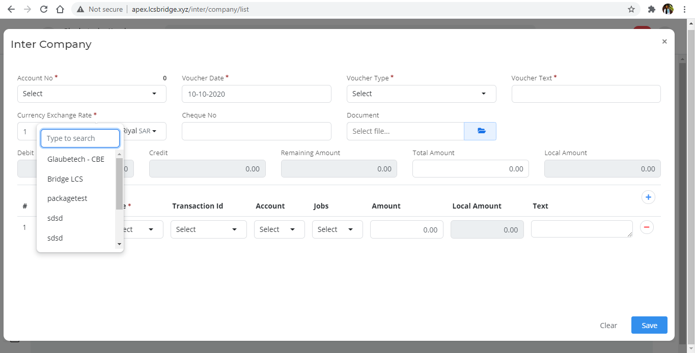 logistics software update version 4.4 - Intercompany