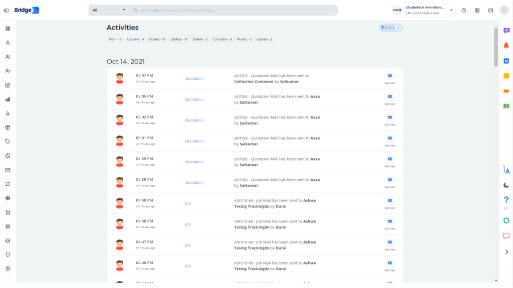 Logistics software new feature Advance notification