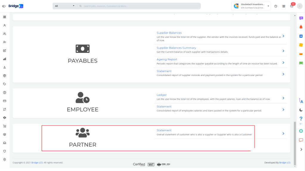 Logistics software new feature Partner report