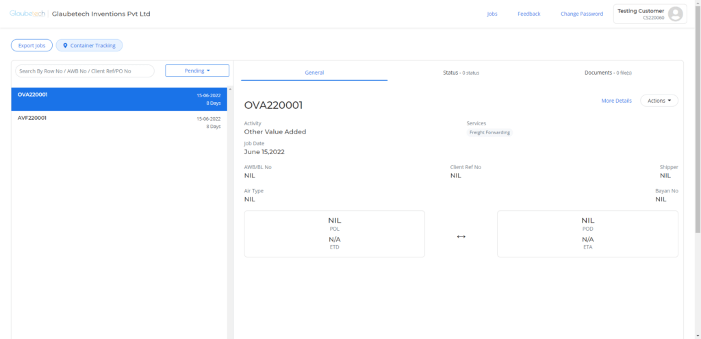 Complete Set of shipment data at a single place 