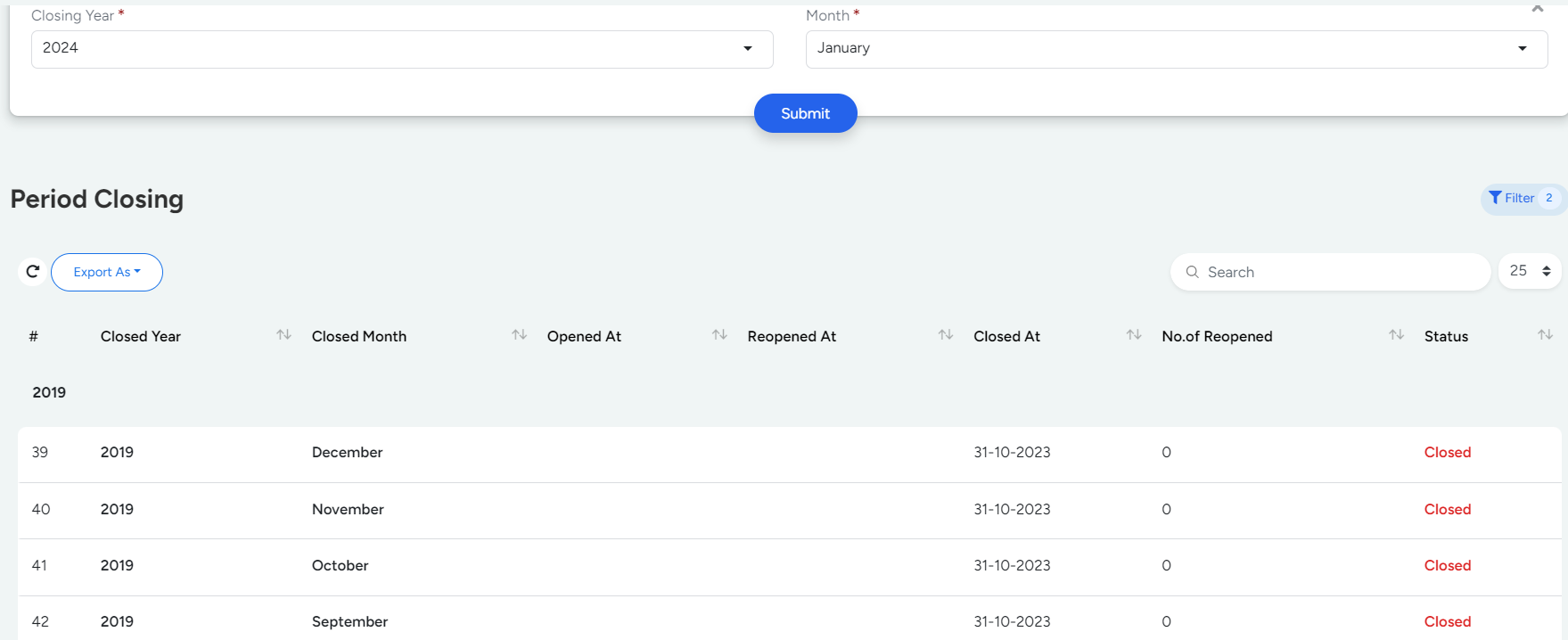 Bridge LCS Transport Logistics Software finance Period Closing