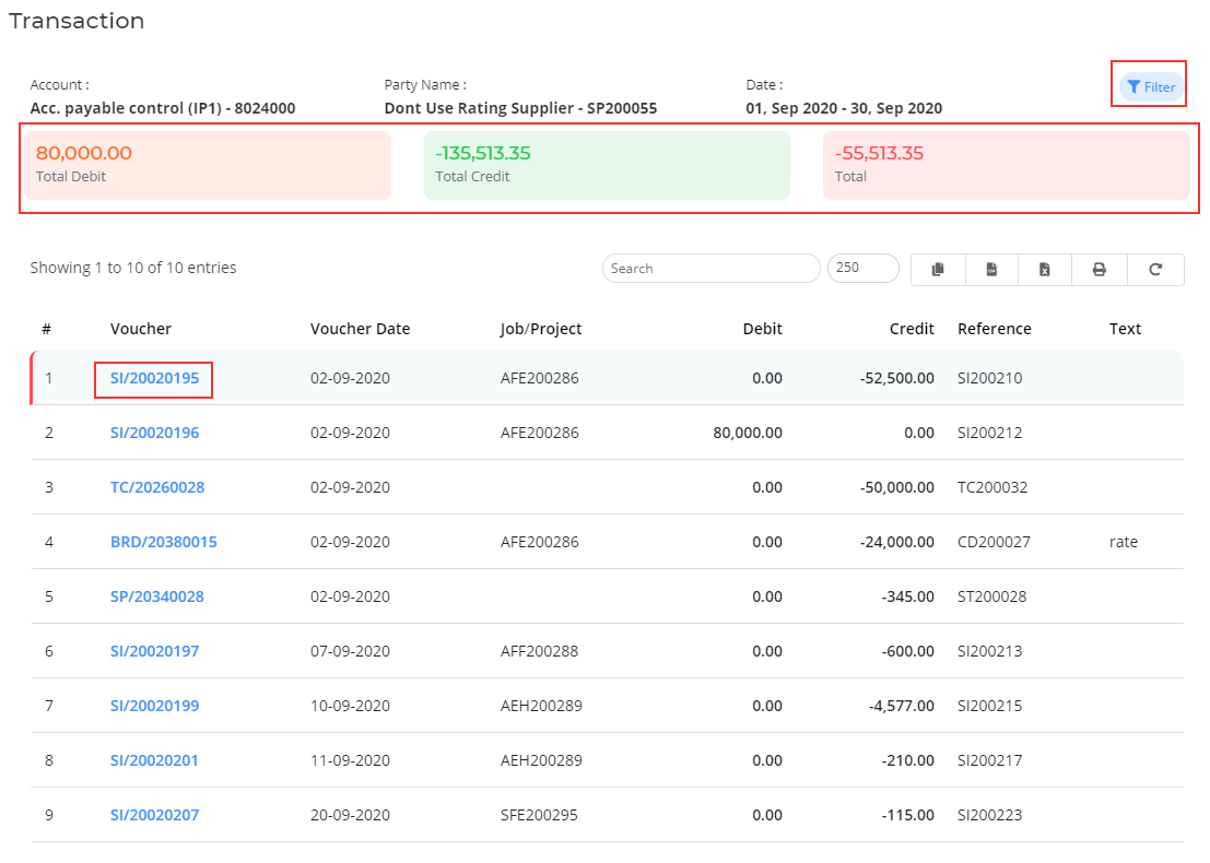 Transaction Advanced Features