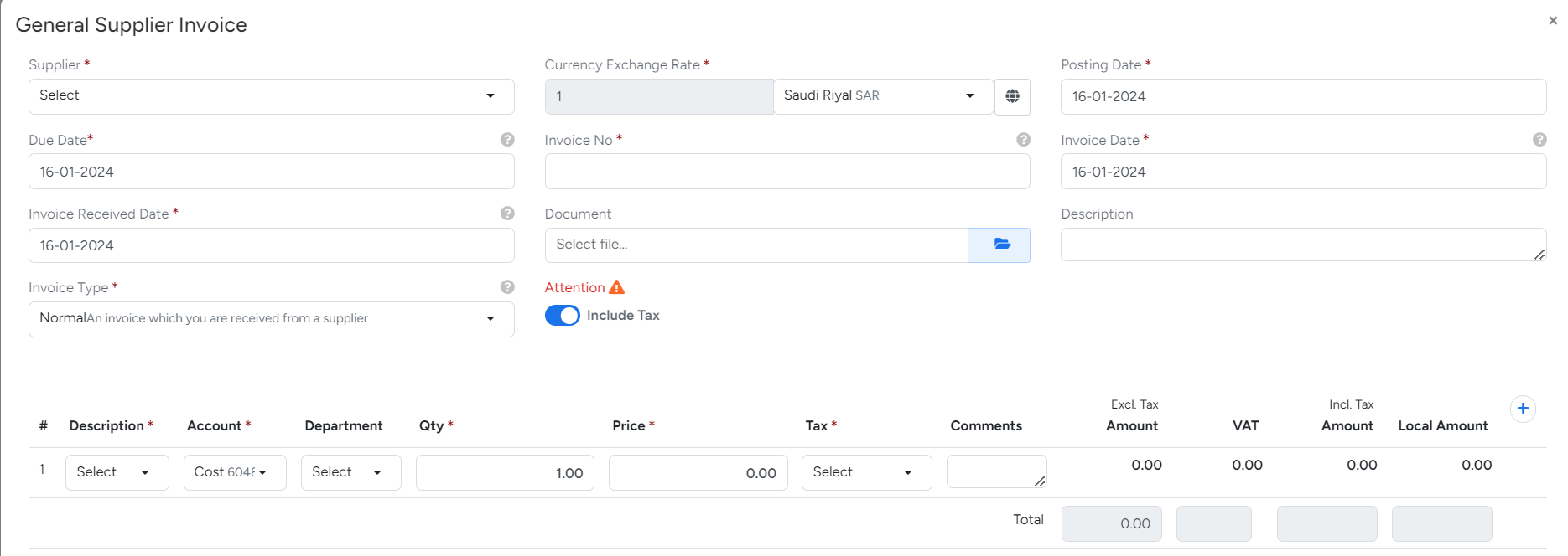 How To Create General Supplier Invoice in Bridge LCS Cargo Management System Software