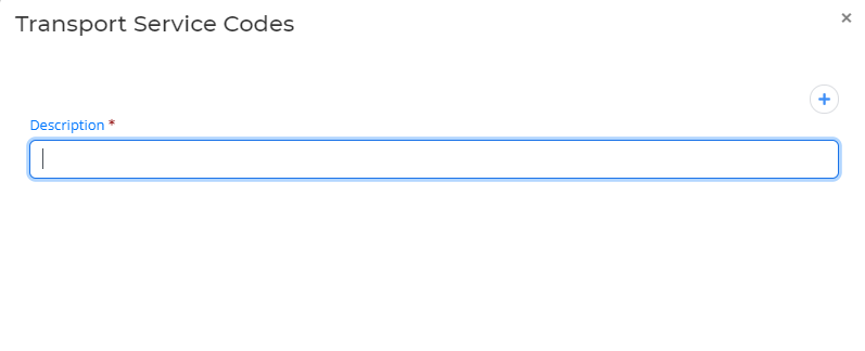 Create the new Transport Service Code in Sea Freight Software
