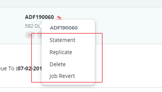 Actions Performed In Cancelled Jobs