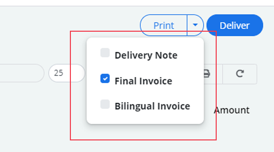 Print the Invoice in Three Forms