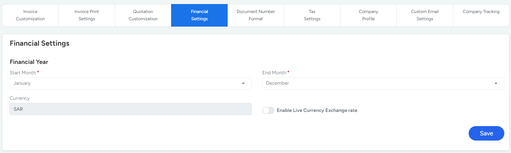 Financial Settings in Bridge LCS Freight Shipping Software