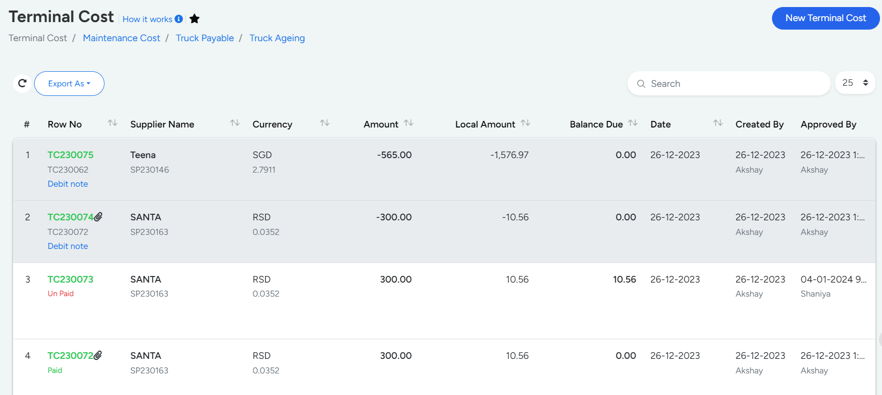 Accounting Terminal Cost In Bridge LCS