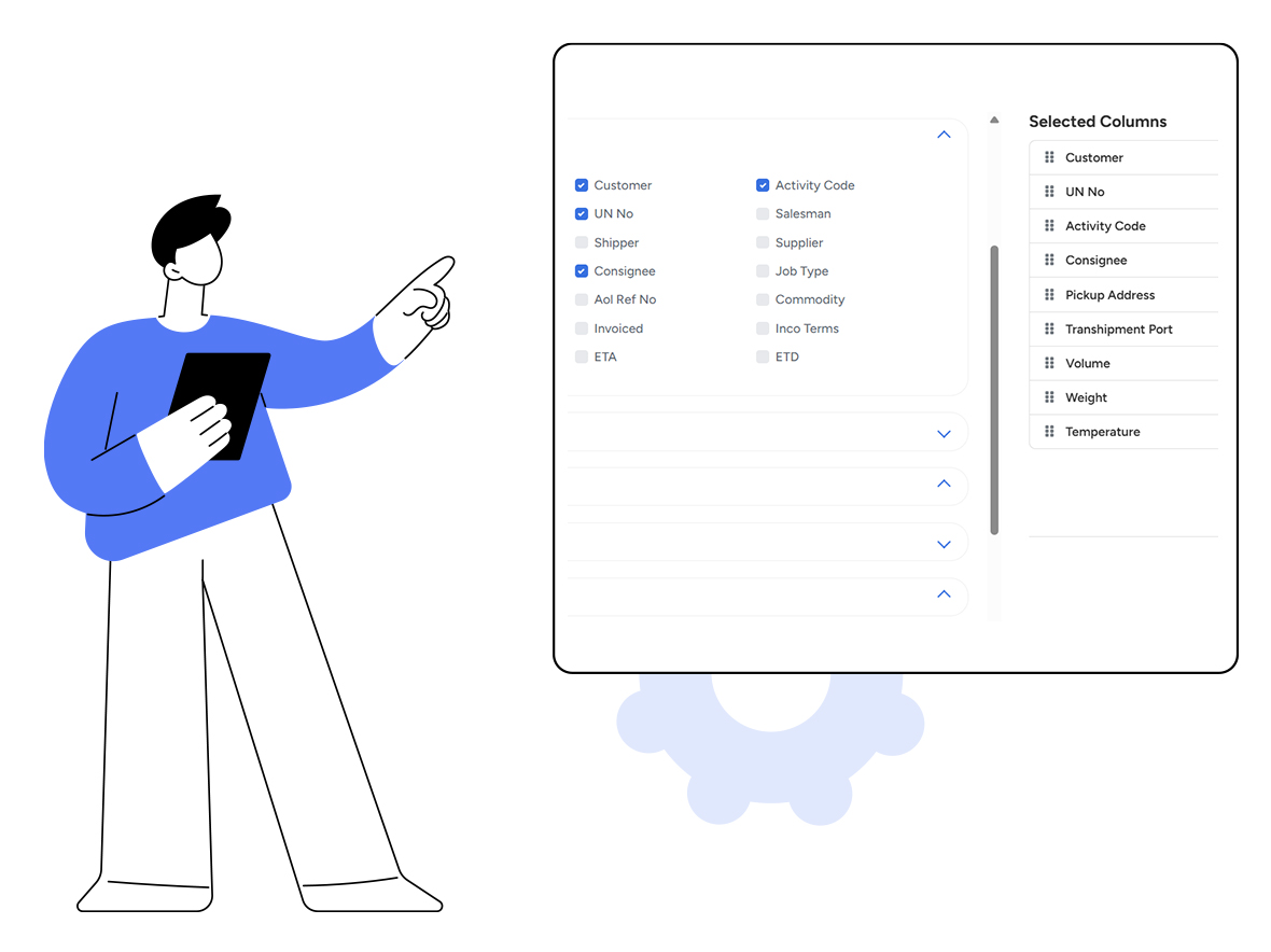 Data visualization in the reporting tool