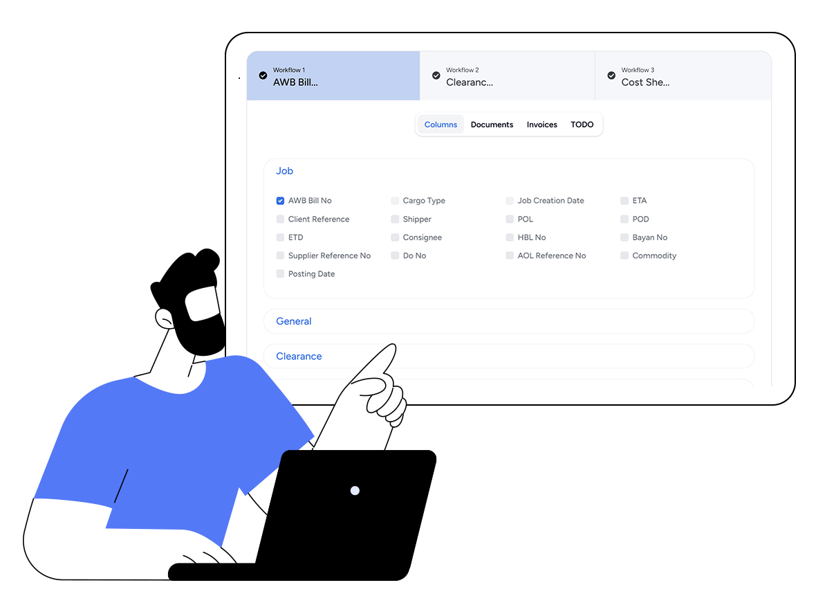 Default job stage selection options