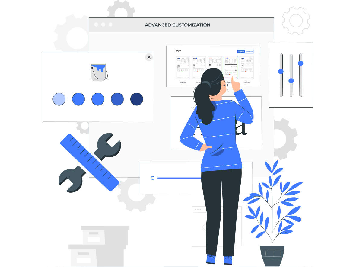 Customized print template designer